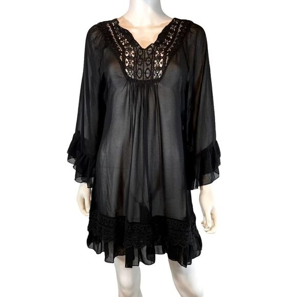 Mariarerio Sheer Ruffle Night Gown - Picture 11 of 11